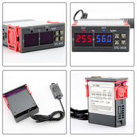 Termostato Digital STC-3028 Control de Temperatura y Humedad CA 110V 220V CC 12V 24V 10A Termómetro Higrómetro Controlador