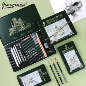 Set di Matite <span class=keywords><strong>per</strong></span> Artisti Personalizzabile Giorgione, Kit <span class=keywords><strong>per</strong></span> Schizzi e Disegno a <span class=keywords><strong>Carboncino</strong></span> con Gomma, Estensore <span class=keywords><strong>per</strong></span> Matite, Matite Standard - Product Image 1