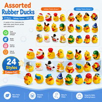 Canards en caoutchouc assortis, mini-canards en vinyle, pack de styles variés, jouet pour enfants, cadeau de Noël, fête, bain, nouveauté, fournisseur en gros