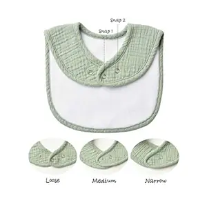 ปรับพิมพ์Muslin Baby Bibs DroolการงอกของฟันBibs Lap-ไหล่ผ้าผ้าฝ้ายอินทรีย์BibsสําหรับUnisexชายหญิง