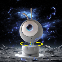 Projecteur d'étoiles 6-en-1 avec tête rotative à 360°, rechargeable USB-C, projection LED colorée, 900 mAh, ABS+Silicone