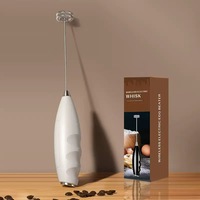 Nouveau mini mousseur à lait en acier inoxydable, fouet électrique puissant pour lait, mousseur à lait pour lattes, cappuccino, matcha