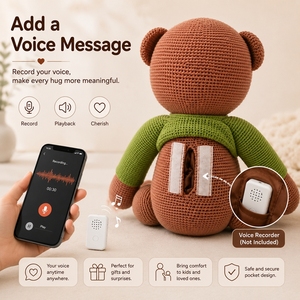 Orsacchiotto Gigante in Peluche con Tasca Nascosta da 37 Cm, Regalo Commemorativo, Giocattolo <span class=keywords><strong>Amigurumi</strong></span> all'Uncinetto - Product Image 4