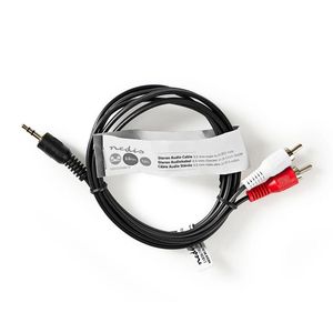 Cable de audio estéreo de 3.5mm macho a 2x RCA macho de 1.5m, negro - Product Image 3
