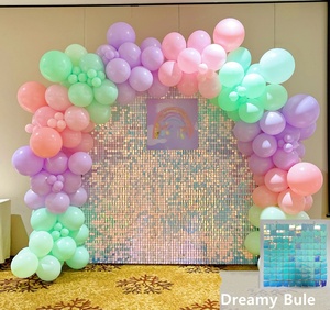 Dekorasi latar belakang biru pucat latar belakang dinding berkilau payet Stan foto untuk acara Dekorasi Rumah - Product Image 3