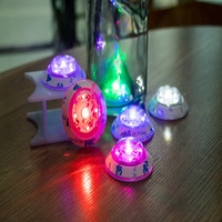 Sous-verre en acrylique de marque Longstargift avec fonction d'éclairage LED, autonomie de 24 heures, design coloré pour les fêtes et les mariages