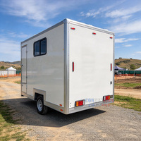 Remorque de bureau mobile de 12 pieds avec salle de bain, conforme aux normes américaines et australiennes, remorque portable pour le bien-être du personnel sur chantier