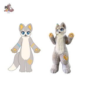 Costume da Mascotte Personalizzato di Fabbrica, Design Popolare di Personaggi dei Cartoni Animati, Volpe Pelosa, Lupo, Costume Fursuit, Accessori per Cosplay di Animali per Laurea - Product Image 3