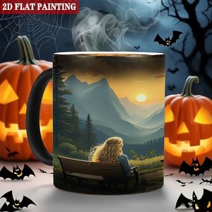 Frosted Black 11oz Ceramic <b>Mug</b> Heat Color Changing Magic Cup <b>Sister</b> Brother Birthday Gift - Product Image 6