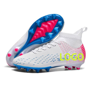 Chaussures <span class=keywords><strong>de</strong></span> football personnalisées tendance <span class=keywords><strong>en</strong></span> promotion, souples, tissées, antidérapantes, à crampons longs AG/TF, montantes - Product Image 4