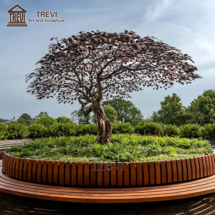 تمثال مجرد لشجرة على شكل شجرة من المعدن الزهر من الفن الحديث تمثال شجرة من البرونز