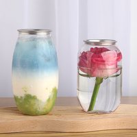# Lata de plástico PET de calidad alimentaria de 202 55 mm para bebidas, con tapa de aluminio de fácil apertura.