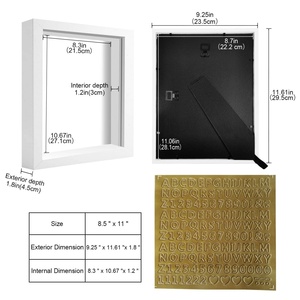 Cadre de présentation en acrylique transparent moderne de haute qualité, personnalisé, avec autocollants lettres, pour une utilisation en intérieur et en extérieur - Product Image 2