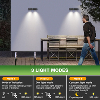 Lampes solaires murales LED pour jardin, clôture, escaliers, éclairage décoratif extérieur, indice d'étanchéité IP65, lampes solaires murales pour aménagement paysager