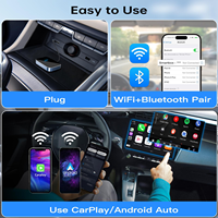 Adaptateur CarPlay sans fil en aluminium sur mesure, dongle automobile pour les connaisseurs de technologie, compatible avec Apple CarPlay et Android, ajustement parfait pour les voitures