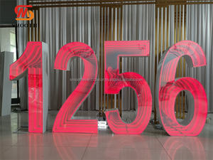 Luz LED SMOOTH 0 a 9 Infinite Abyss Vision con letras y números RGB, números arábigos iluminados para decoración de fiestas - Product Image 4