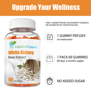 Custom Branded White Kidney Bean Extract Gummies Herbal <b>Supplement</b> Support Digestive Health Designed for Adults - Product Image 2