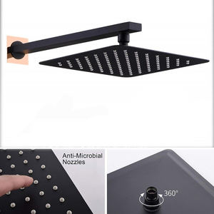 Ensemble de robinet de <span class=keywords><strong>douche</strong></span> noir Fixations murales de <span class=keywords><strong>douche</strong></span> à effet pluie - Product Image 5