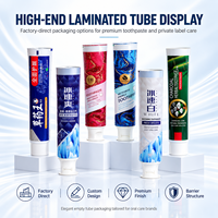 Tube de dentifrice en aluminium et plastique de qualité alimentaire, toucher doux, 50 ml, bouchon à vis, logo personnalisé imprimé UV, emballage pour soins bucco-dentaires