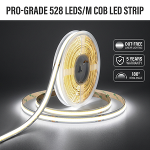Bande lumineuse LED COB sans points 528 LED/m 12V 24V Haute luminosité Bande lumineuse LED flexible avec CRI90 pour armoire de cuisine - Product Image 2