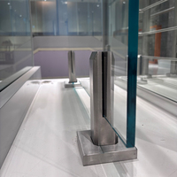 Rampe en acier inoxydable pour balcon en verre extérieur, terrasse, patio, clôture en verre de piscine, pince de fixation, main courante d'escalier, rampe d'escalier en verre