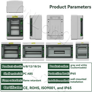 <span class=keywords><strong>Ha</strong></span> Serie 63a Capaciteit Ip65 Waterdichte Abs Plastic Stroomonderbreker Unboxing Box Indoor Stroomdistributie Besturingsapparatuur - Product Image 3