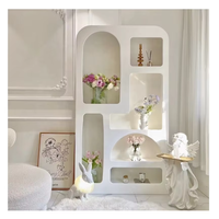 Mur blanc bureau bureau enfant tourner étagère d'angle étagère enfant solide rotation moderne arc bibliothèque en bois