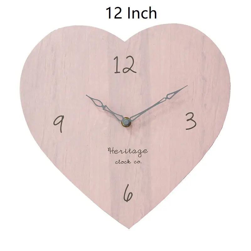 素敵なウェディングギフトのための家の装飾のために読みやすいハート型のMdf壁時計
