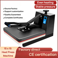 Presse à chaud manuelle plate 38*38CM pour t-shirts, vêtements, impression par transfert thermique personnalisée, sublimation