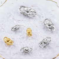 Fermoir de conception spéciale en acier inoxydable plaqué or 18 carats de haute qualité pour chaînes cubaines, composants de bijoux DIY, vente en gros
