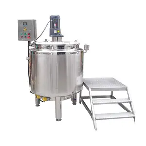 Stainless steel electric heating and mixing tank for milk of hygienic standardization