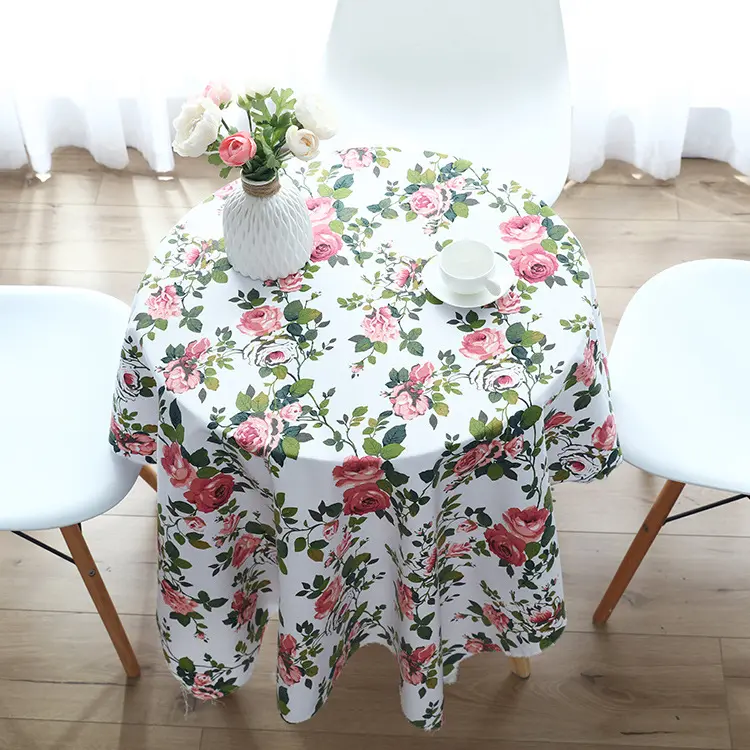 Dacron Cotton Blending Canvas Custom Wedding Table Cloth Antependium Woven