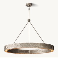 Lustre américain, luminaire de style industriel vintage, rustique, antique, noir, en laiton massif, lustres restaurés