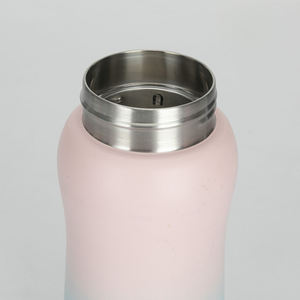 Bouteille isotherme personnalisée de 350 ml, sans BPA, écologique, avec revêtement en poudre couleur dégradée et couvercle de montagne - Product Image 3