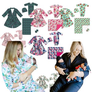 OEM donna neonato abito premaman e swaddle photoshoot set abiti in seta di latte spazzolato cardigan da notte per donna - Product Image 1