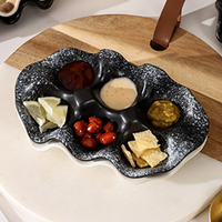 Vintage Eier-Tablett Persönliche Keramikplatte für Speisen, Snacks & Gewürze Ovales Muster für Hochzeiten & Feiern