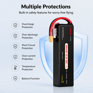 Batterie de drone du fabricant 500mAh 22.2V 6S LiPo, décharge continue 60C pour micro-drone FPV de course, quadricoptère RC et loisirs - Product Image 3