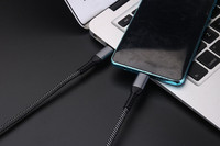 Câble de charge super rapide 100W 5A Type C vers C, en nylon tressé épais, anti-pliage, cordon de charge USB compatible QC4.0 FCP pour téléphone portable