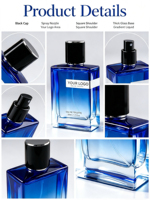 Collection d'Eau de Toilette pour Homme en Format Voyage, Parfum Boisé Ambré Frais, 100 ml, Haute Qualité, Longue Durée, Logo Personnalisé