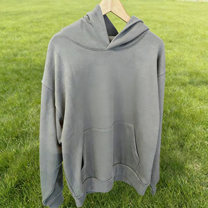 Sudadera con Capucha Oversize de Forro Polar Unisex para Invierno, Suministro Directo de Fábrica OEM, Patrón Liso, Tejido de Punto, Tallas Grandes, Antiencogimiento - Product Image 1