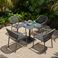Set Meja Kursi Cafe Komersial FLD1039 untuk Resort Villa Teras, Pesanan Grosir