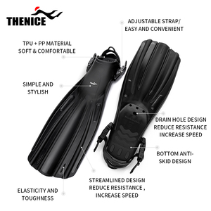 Thencie-aletas ajustables para <span class=keywords><strong>buceo</strong></span>, nuevo Snorkel, tacón abierto, aletas largas de carbono para natación y <span class=keywords><strong>buceo</strong></span> - Product Image 3