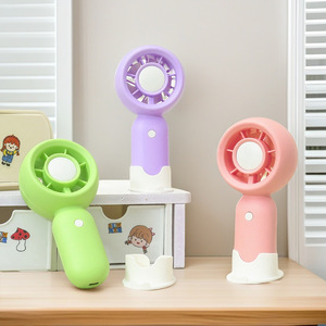 Portable Handheld Rechargeable <b>Fan</b> With <b>Stand</b> 5W DC Motor Up To 8H Runtime For Outdoor Camping And Daily Use - Product Image 1