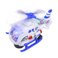Hélicoptère de patrouille de police pour enfants Beilisi, universel, avec lumières et musique, en plastique, pour l'extérieur, alimenté par piles AA, à partir de 3 ans
