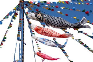 Nouveau 2023, Livraison Rapide, Haute Qualité, Conception Personnalisée, Imprimé Numérique, Polyester 100D, Publicité Extérieure pour la Journée des Garçons, Motif Poisson Japonais - Product Image 2