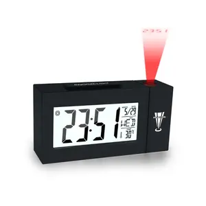 Proyektor Rotasi <span class=keywords><strong>Digital</strong></span> <span class=keywords><strong>LCD</strong></span>, Proyeksi Jam Alarm Tampilan Plafon 12/24 Jam Meja Temperatur untuk Kamar Tidur - Product Image 1