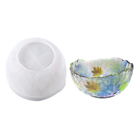 Moule en silicone à motif de plat profond irrégulier et brillant, pour bricolage, bassin en résine de ciment, vase à bonsaï succulent, facile à utiliser, 3D