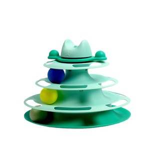 Juguetes para gatos, juguetes interactivos, juguetes giratorios para gatos, bolas autoentretenidas y divertidas, discos de pista de cuatro niveles para gatitos, educativos - Product Image 3