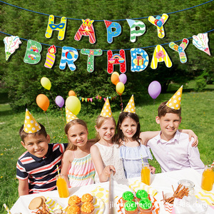 Set de Decoración para Fiesta de Cumpleaños Infantil, Guirnaldas de Papel Fáciles de Armar para Niños de 2 a 4 Años - Product Image 4