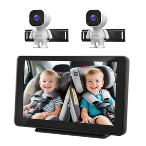 Miroir de voiture HD 7 pouces pour jeunes conducteurs, grand angle, pour observation des passagers, avec sangles réglables, moniteur Android pour voiture - Product Image 1